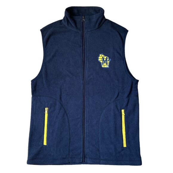 Milwaukee Brewers Fleece Vest SGA 9/2/2023 Size Adult Medium - Picture 1 of 4